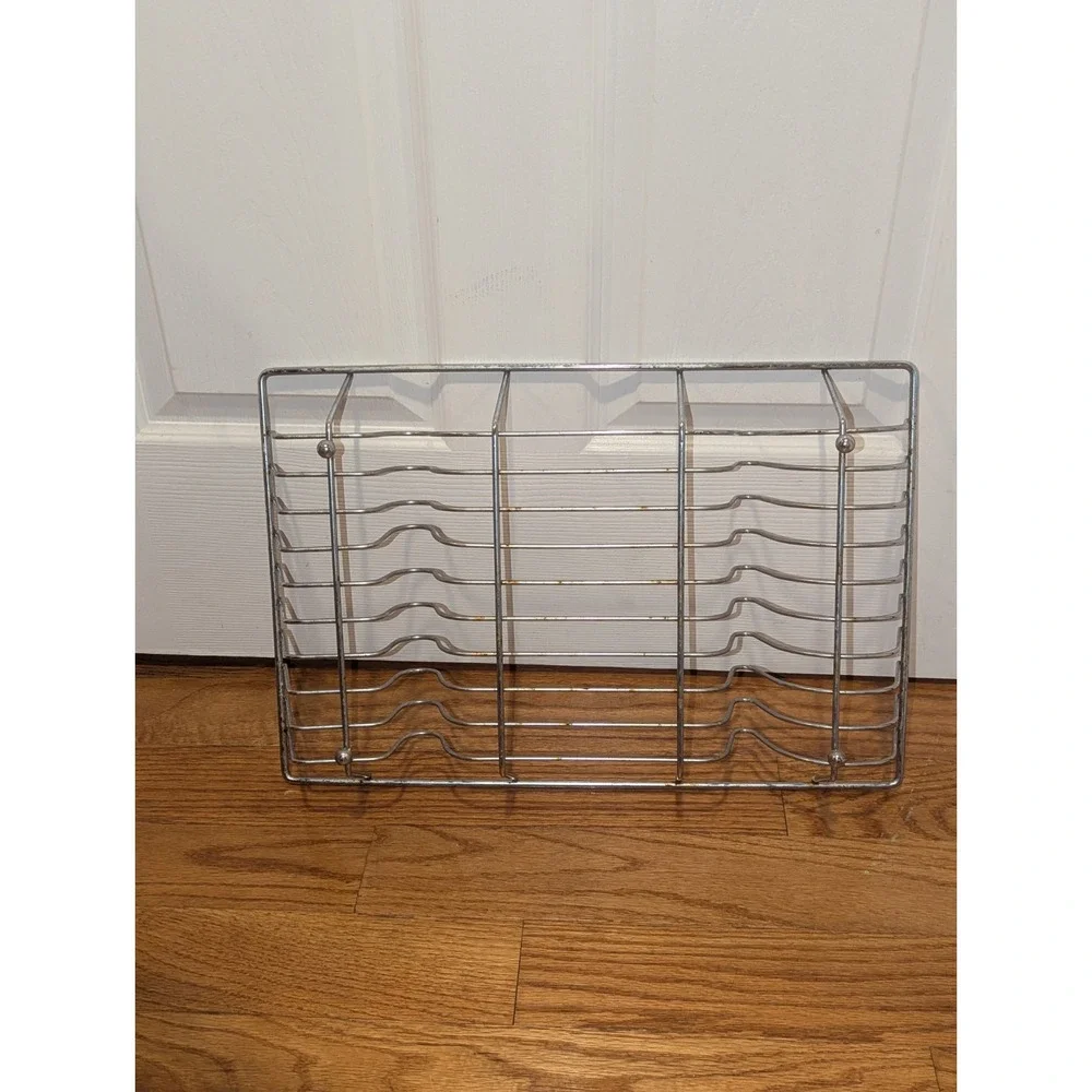 Vintage Style Chrome Wire Dish Rack Mid Century Modern Kitchen Organizer